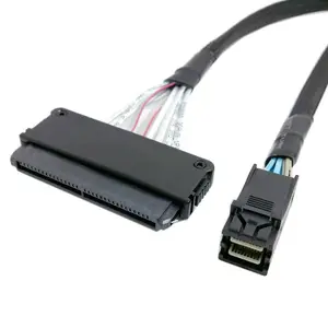 0.5meter Mini SAS SFF 8643 4i 36pin Host to HD Mini SAS SFF 8484 32pin Cable