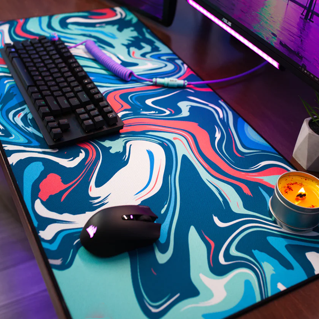 Wholesale High Quality Cheap Gaming Liquid Rubber Fabric Water Resistant Scratch Proof Custom Logo Mouse Pad OEM Pattern