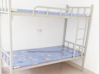 Lit superposé minimaliste pour étudiants, lit en fer double couche pour dortoir, lit multifonctionnel haut et bas, largeur 0,9 m, vente en gros