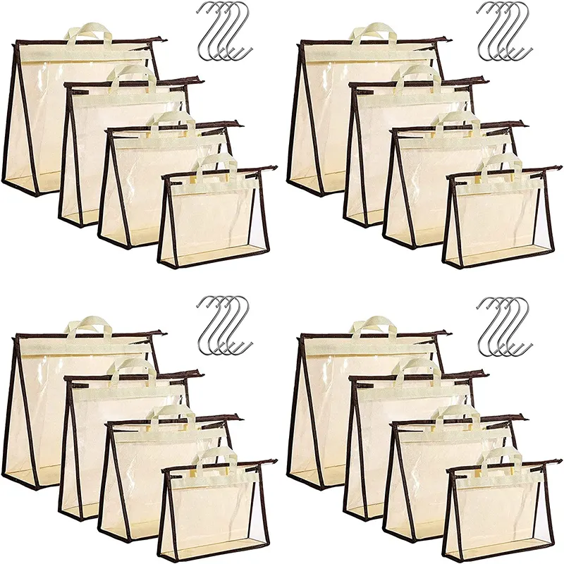 KATY On-time Delivery Guarantee Clear Anti-dust Purse Storage bag Organizer for Closet Zipper Handbag Dust Bag