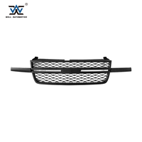 Grille avant de remplacement en ABS de qualité supérieure, peinture noire, pour Silverado 1500 2005-2006