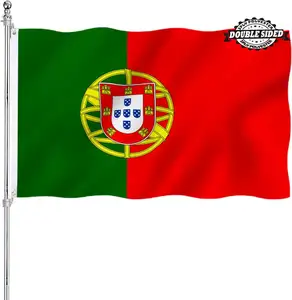 Bandeira Nacional de Portugal 3x5 bandeiras dupla face do leão de Judá material de 3 camadas com 2 ilhós de metal 4 linhas de costura