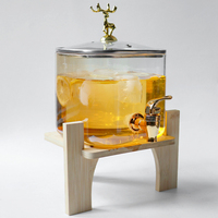 Pichet en verre résistant aux hautes températures pour fêtes, seau à jus, seau à eau glacée, seau à thé aux fleurs, seau à boissons
