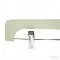 Perchas de Madera Maciza de Una Sola Capa con Pinzas para Pantalones, Faldas y Jeans - Alta Calidad, Ahorro de Espacio, Antideslizantes, Venta al Por Mayor de Fábrica