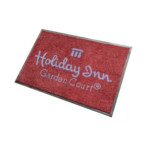 Tapis de cuisine en Nylon avec Logo imprimé, intérieur pour porte, avec support en caoutchouc, design personnalisé