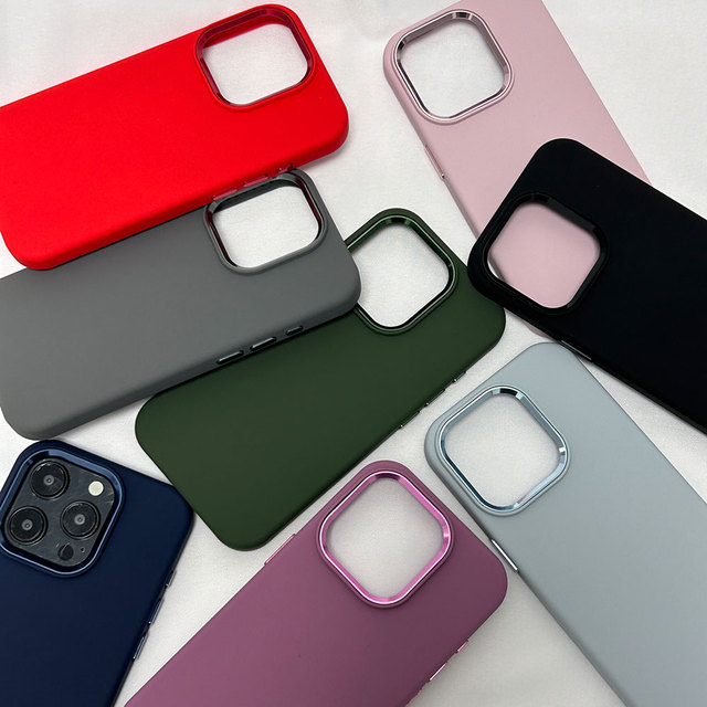 Liquid Silicone Shockproof Phone Case for 16/15/14/13/12/11 Plus Pro Max Pure Color Design Skin Friendly Luxury Sjk553