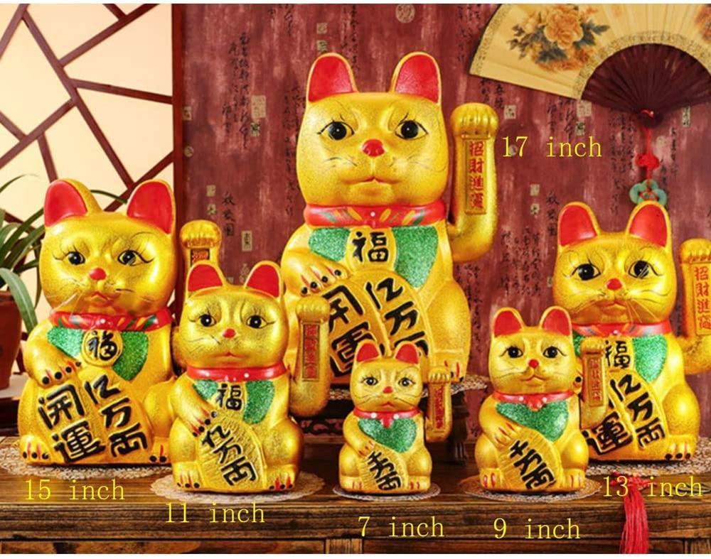 Maneki Neko Glückskatze Sparschwein - Japanische Geldspardose Aus PVC Mit Feng-Shui-Design Für Zuhause (20,5 X 19 X 17 Cm)