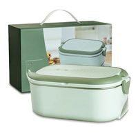 304 Edelstahl Elektrische Heiz-Lunchbox Tragbarer Thermostatischer Lebensmittelbehälter