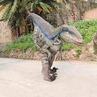 Dinosaures animatroniques mécaniques réalistes personnalisés, Velociraptors pour parcs d'aventure interactifs en intérieur/extérieur, musées, expositions