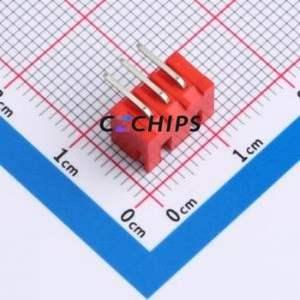 WAFER-XH2.54-3PWZ-R62 Wire-to-Board Pin Header Bent Lead Through Hole,P=2.54mm Connector 1x3P 2.5mm Right Angle Insert XH - Product Image 2