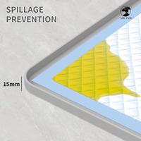 Support de tapis de propreté écologique pour chiens, avec rebord surélevé anti-déversement, en silicone antidérapant, pour l'apprentissage de la propreté des chiots