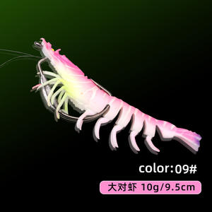 Nuovo arrivo 95mm 10g artificiali TPE esche da <span class=keywords><strong>pesca</strong></span> per gamberetti morbidi luminosi acqua salata incandescente <span class=keywords><strong>con</strong></span> gancio a manovella di piombo - Product Image 6