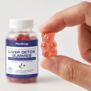 Gummies de soutien hépatique en gros sans sucre, à base de fibres de racine de chicorée <span class=keywords><strong>et</strong></span> de vitamine D3 pour la détoxification digestive <span class=keywords><strong>et</strong></span> hépatique - Product Image 1