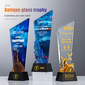 Pluripremiato campione di calcio in bianco della scuola regalo Souvenir vincitore del premio per la laurea gare di maratona trofeo di cristallo di vetro - Product Image 5