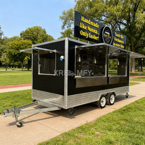 Camiones Comerciales, Cafetería Móvil al Aire Libre, Carrito de Venta Ambulante Personalizado, Remolque de Comida con Cocina Completa - Product Image 4