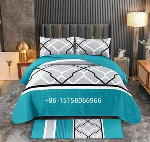 Linda colcha cama conjunto lençol colcha conjunto