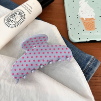 Nouvelle pince à cheveux en acétate personnalisée pour femme, motif pois, couleur bonbon, 9 cm, collection printemps-été 2026