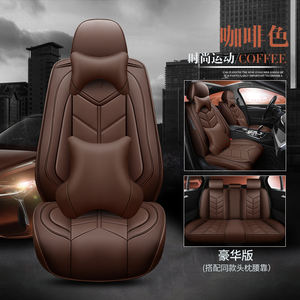 Accesorios Interiores para Automóviles <span class=keywords><strong>2022</strong></span>, Funda de Asiento de Cuero de Lujo de Tamaño Universal, Juego Completo de Diseño de Marca 3D para Mercedes Benz BMW - Product Image 4