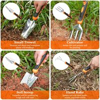 Utensili da giardino in acciaio fai da te 2-in-1 con impugnatura lunga zappa e timone per diserbo giardinaggio e impianto di supporto OEM personalizzabile