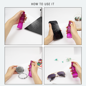 Spray de nettoyage de <span class=keywords><strong>lunettes</strong></span> coloré avec logo personnalisé Kit PP Nettoyeur de lentille d'écran numérique Dispositif de recyclage <span class=keywords><strong>pour</strong></span> produits d'entretien de <span class=keywords><strong>lunettes</strong></span> - Product Image 3