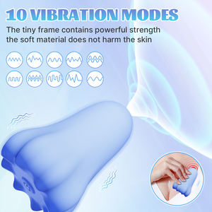 Mini masajeador de lactancia de mano resistente al agua, vibrador de pecho para aliviar el dolor, cuidado de la leche, con calefacción y 10 modos de vibración - Product Image 3