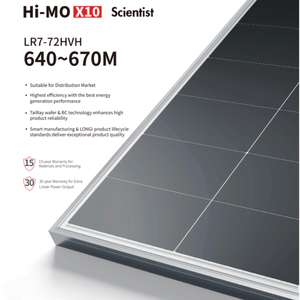 640W 645W 650W 655W 660W 665W 670W long Hi-MO X10 scienziato LR7-72HVH fotovoltaico pannelli solari sistema di generazione di energia solare - Product Image 5