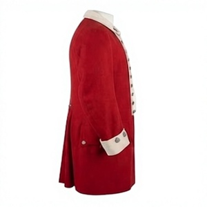 Manteau de cérémonie rouge pour homme 100 % laine, double boutonnage, imperméable, écologique, uniforme historique, vêtement d'extérieur, logo personnalisé, OEM - Product Image 5