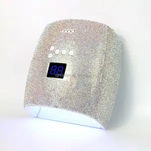 Lâmpada LED UV portátil para salão de beleza sem fio com cristal brilhante diamante strass recarregável secador de unhas esmalte de unhas
