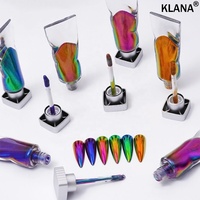 Poudre de chrome liquide KLANA série CS, vente en gros, 5g, effet miroir liquide pour salon de manucure, brillance intense, effet caméléon, effet métallique, effet aurora