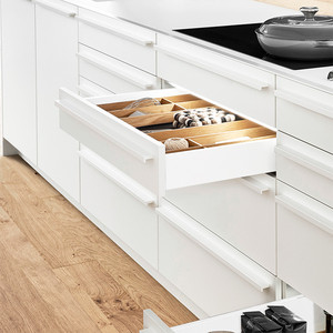 Full extension <b>drawer</b>. Invisible <b>runners</b>. <b>Soft</b>-<b>close</b> mechanism. White. For. <b>Drawer</b> height h90, <b>drawer</b> dimensions 300. - Product Image 2