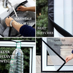 <span class=keywords><strong>Moustiquaire</strong></span> de fenêtre DIY anti-insectes et mouches avec bande auto-adhésive durable à crochets et boucles - Product Image 5