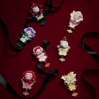 Pour les collectionneurs : Aimant de réfrigérateur en PVC SKULLPANDA Petals Four Acts Series – Jouet tendance, boîte mystère, décoration périphérique de collection
