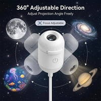 Mini projecteur USB 2-en-1 Galaxie et Veilleuse LED Multicolore Océan d'étoiles, Écologique, Commande Tactile pour Chambre d'enfant
