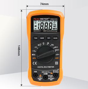 Multimètre PM8233D+ NCV Mesure de la tension et du courant DC AC Gamme automatique et manuelle Multimètre numérique - Product Image 6