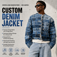 Veste en jean patchwork avant-gardiste DiZNEW pour homme, style vintage, design multi-ceintures, streetwear, coupe oversize, manteau en jean personnalisé OEM