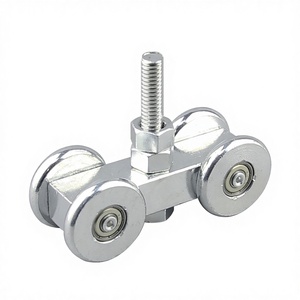 Quadratischer Stahl 4-Rad Schwerlast-Schiebetür-<span class=keywords><strong>Roller</strong></span> Modernes Außendesign Hängende Schienenrolle Langlebig Geräuscharm 8mm - Product Image 4