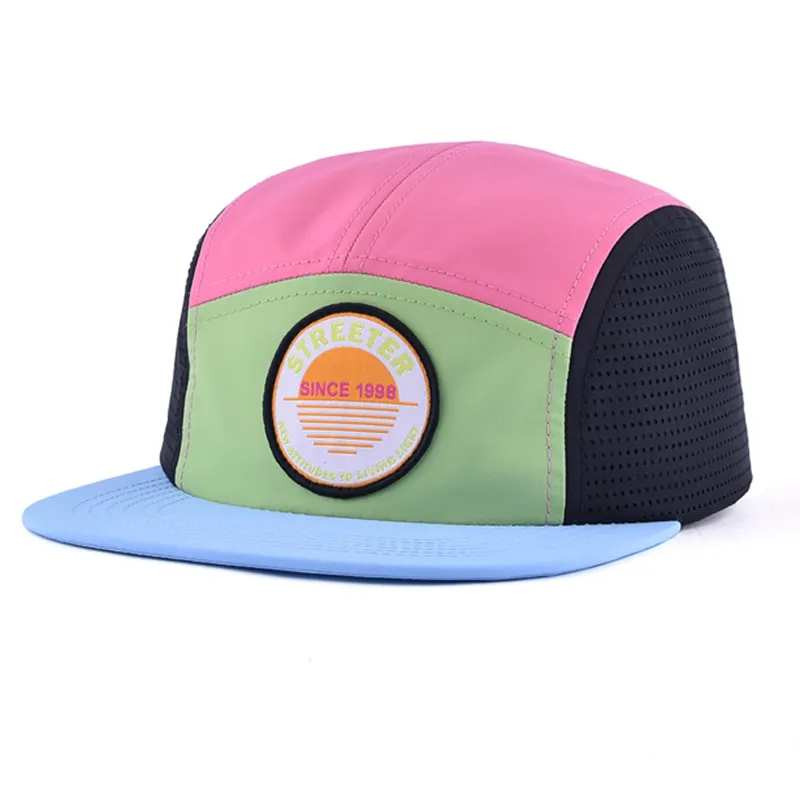UPF50+ Outdoor Sun Hats Running Hat Unstructured 5 Panel Hat Custom Sports Hiking Private Label Running Snapback Cap Hip Hop