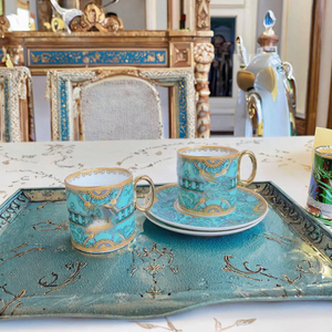 Modern Minimalist Design Ceramic Cup and Plate <b>Set</b> Western Luxury Travel Mug and Turkish Coffee Cup for Afternoon <b>Tea</b> - Product Image 6