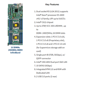 Tarjeta Madre para Servidor Supermicro X10DRT-PIBF, DDR4 ATX, Usada, Compatible con Socket LGA 2011, Compatible con Procesadores de Alto Rendimiento. PC - Product Image 4