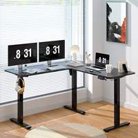 Bureau électrique moderne en acier à hauteur réglable avec mémoire de position et protection contre la surchauffe