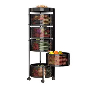 رف تخزين للمطبخ عصري عالي الجودة طبقات دوارة من المواد المعدنية الممتازة للمطبخ المنزلي - Product Image 1