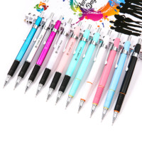 Ensemble de crayons mécaniques ergonomiques en plastique coloré de 0,5 mm, directement de l'usine, pour enfants et étudiants