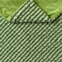 Couverture en polaire Teddy 100% polyester de luxe, 400 GSM, super douce, épaisse et chaude, motif quadrillé 3D, style européen-américain, pour toutes les saisons