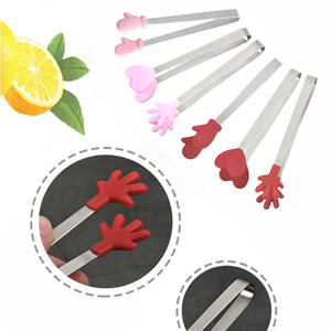Silicone Ice Clip Suger <strong>Tong</strong> Stainless Steel Handle Non-slip Ice <strong>Tongs</strong> Baking Bread Clip <strong>Mini</strong> Kitchen Food Clip Silicone <strong>Tongs</strong> - Product Image 2
