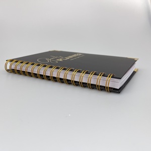 <span class=keywords><strong>Agenda</strong></span> de cuaderno con encuadernación en espiral 2024 con planificador encuadernado en bobina de lino dorado, acepta logotipo personalizado, tela de lino de regalo - Product Image 4