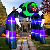 Arche extérieure lumineuse décoration gonflables jardin vacances LED araignée entrée jardin gonflable festival arc gonflable