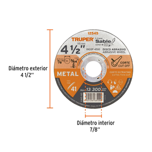 OEM Manufacture Schleif scheiben werkzeuge 4,5 ''115x1,2x22,2 MM Metall rad 4,5 Zoll Scheiben räder - Product Image 3