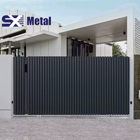 Porte coulissante anti-ouragan en alliage d'aluminium pour allée de villa, facile à assembler, hauteur personnalisable, design moderne