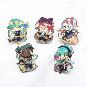En gros de haute qualité Animal League of Legends dessin animé broche en métal épingles à chapeau Anime Badge personnalisé paillettes émail broche pour chapeau - Product Image 6