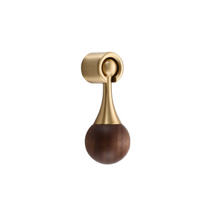 French Style <b>Walnut</b> <b>Cabinet</b> Handle Brass Round Drawer Knob Single Hole Durable Furniture Hardware - Product Image 5